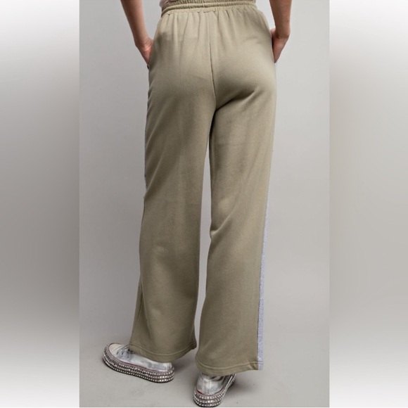 Easel Good Vibes Only Women’s Cardi With Sweats set Gray/Olive Size Small - Picture 6 of 16